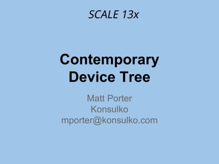 Contemporary Device Tree