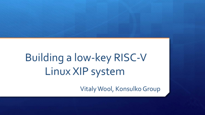 Building a Low-Key RISC-V