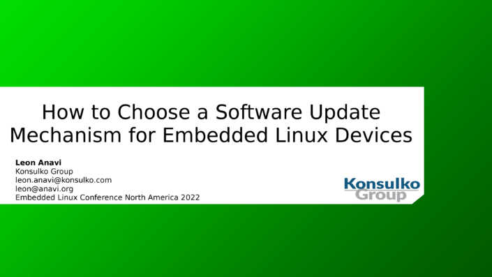 Choosing software update mechanism