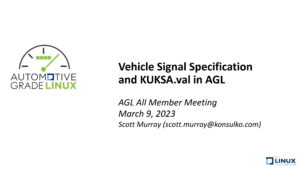 Image of first slide of presentation: VSS and KUKSAval in AGL