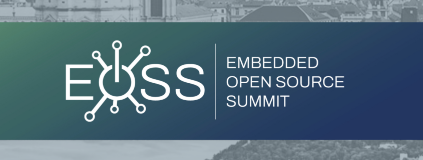 Graphic with logo of Embedded Open Source Summit