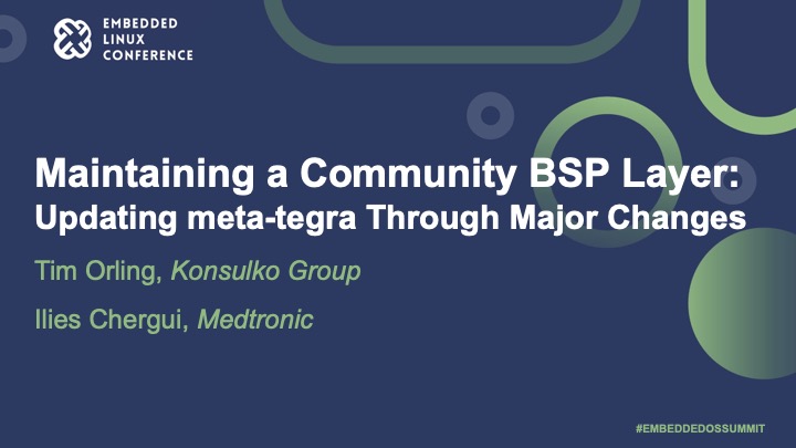 Image of a slide from a presentation on Maintaining a Community BSP Layer