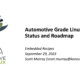 Image of a slide of a presentation on Automotive Grade Linux Status and Roadmap 2023